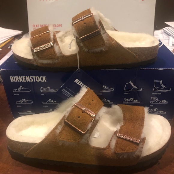 mink fur birkenstocks